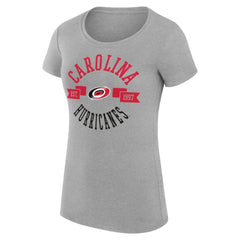 NHL Carolina Hurricanes G-III 4Her by Carl Banks Women's Super-Slim Fit Lightweight City Graphic Sport Crewneck T-Shirt