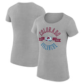 NHL Colorado Avalanche G-III 4Her by Carl Banks Women's Super-Slim Fit Lightweight City Graphic Sport Crewneck T-Shirt