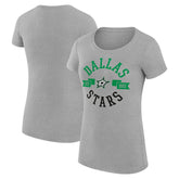 NHL Dallas Stars G-III 4Her by Carl Banks Women's Super-Slim Fit Lightweight City Graphic Sport Crewneck T-Shirt