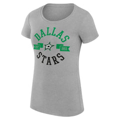 NHL Dallas Stars G-III 4Her by Carl Banks Women's Super-Slim Fit Lightweight City Graphic Sport Crewneck T-Shirt