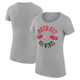 NHL Detroit Red Wings G-III 4Her by Carl Banks Women's Super-Slim Fit Lightweight City Graphic Sport Crewneck T-Shirt