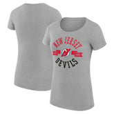 NHL New Jersey Devils G-III 4Her by Carl Banks Women's Super-Slim Fit Lightweight City Graphic Sport Crewneck T-Shirt