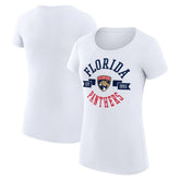 NHL Florida Panthers G-III 4Her by Carl Banks Women's Super-Slim Fit Lightweight City Graphic Sport Crewneck T-Shirt