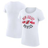 NHL New Jersey Devils G-III 4Her by Carl Banks Women's Super-Slim Fit Lightweight City Graphic Sport Crewneck T-Shirt