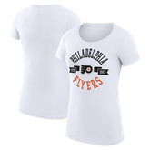 NHL Philadelphia Flyers G-III 4Her by Carl Banks Women's Super-Slim Fit Lightweight City Graphic Sport Crewneck T-Shirt