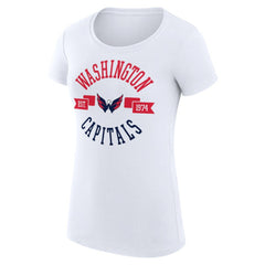 NHL Washington Capitals G-III 4Her by Carl Banks Women's Super-Slim Fit Lightweight City Graphic Sport Crewneck T-Shirt