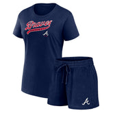 Atlanta Braves Fanatics Women's Start to Finish T-Shirt & Shorts Combo Pack