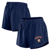 Navy Houston Astros Fanatics Women's Mesh Shorts