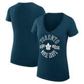NHL Toronto Maple Leafs G-III 4Her by Carl Banks Women's Super-Slim Fit Lightweight City Graphic V-Neck T-Shirt