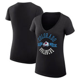 NHL Colorado Avalanche G-III 4Her by Carl Banks Women's Super-Slim Fit Lightweight City Graphic V-Neck T-Shirt