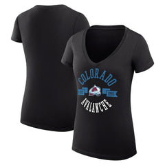 NHL Colorado Avalanche G-III 4Her by Carl Banks Women's Super-Slim Fit Lightweight City Graphic V-Neck T-Shirt