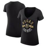 NHL Vegas Golden Knights G-III 4Her by Carl Banks Women's Super-Slim Fit Lightweight City Graphic V-Neck T-Shirt