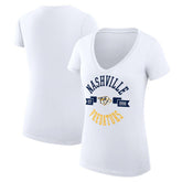 NHL Nashville Predators G-III 4Her by Carl Banks Women's Super-Slim Fit Lightweight City Graphic V-Neck T-Shirt