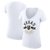 NHL Vegas Golden Knights G-III 4Her by Carl Banks Women's Super-Slim Fit Lightweight City Graphic V-Neck T-Shirt