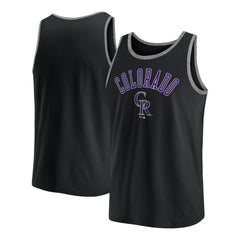 Black Colorado Rockies Fanatics Bet Tank Top