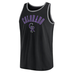 Black Colorado Rockies Fanatics Bet Tank Top