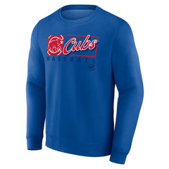 Royal Chicago Cubs Fanatics Focus Fleece Pullover Sweatshirt