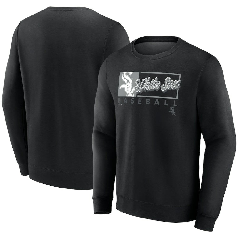 Black Chicago White Sox Fanatics Focus Fleece Pullover Sweatshirt