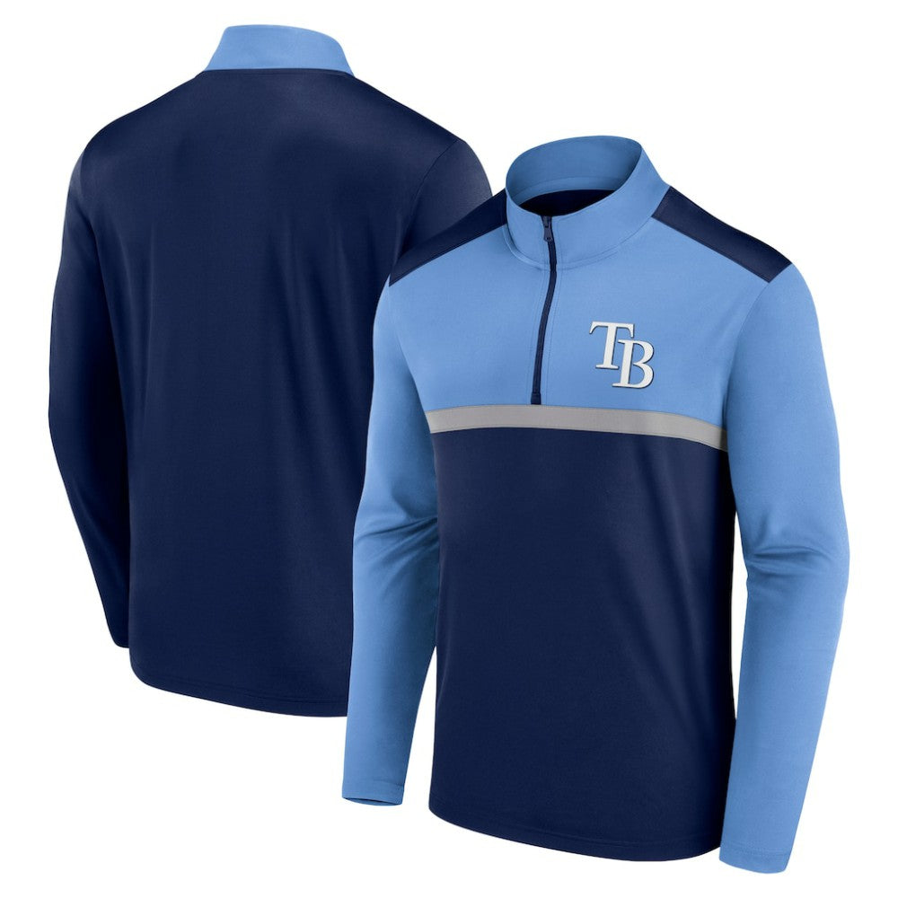 Navy Tampa Bay Rays Fanatics Unstoppable Quarter-Zip Top