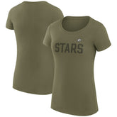 NHL Dallas Stars G-III 4Her by Carl Banks Women's Super-Slim Fit Lightweight Dot Print Team T-Shirt