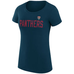 NHL Florida Panthers G-III 4Her by Carl Banks Women's Super-Slim Fit Lightweight Dot Print Team T-Shirt