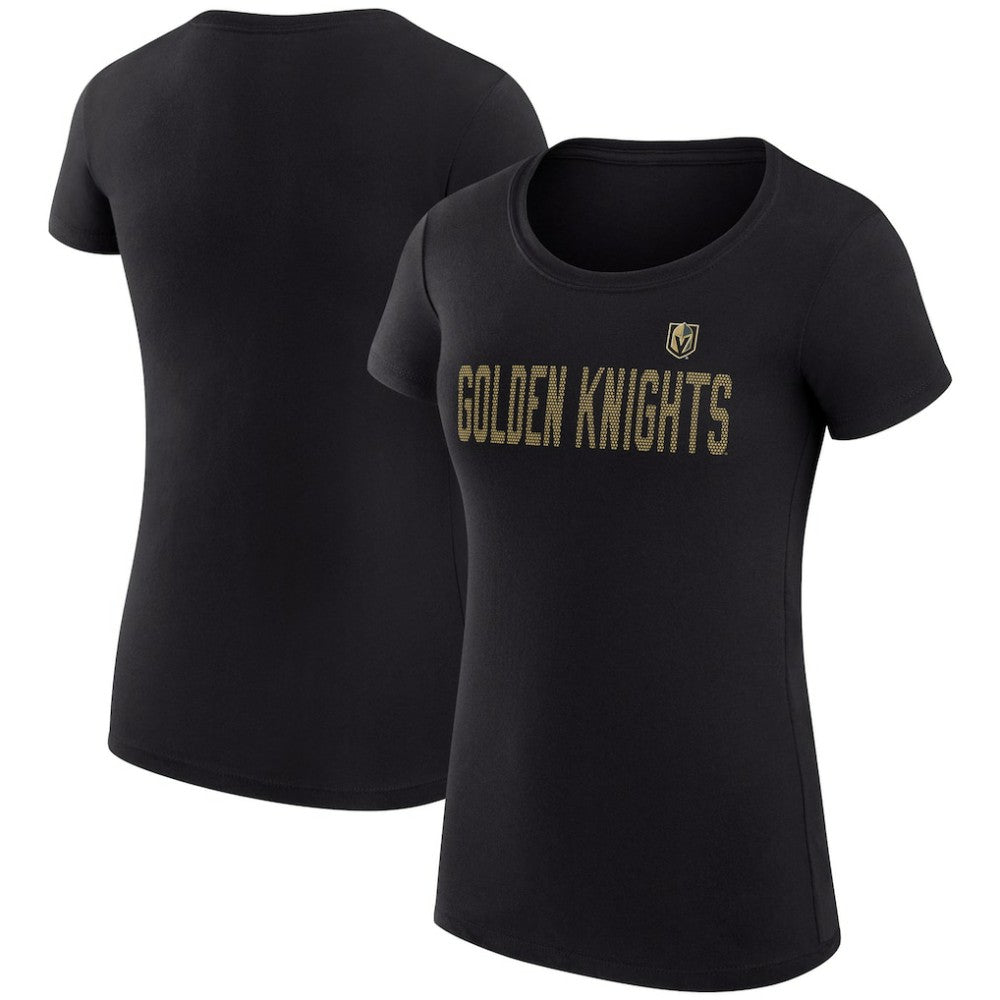 NHL Vegas Golden Knights G-III 4Her by Carl Banks Women's Super-Slim Fit Lightweight Dot Print Team T-Shirt