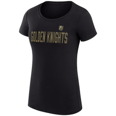 NHL Vegas Golden Knights G-III 4Her by Carl Banks Women's Super-Slim Fit Lightweight Dot Print Team T-Shirt