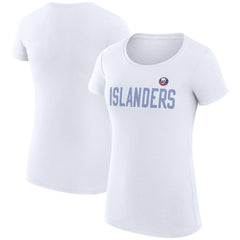 NHL New York Islanders G-III 4Her by Carl Banks Women's Super-Slim Fit Lightweight Dot Print Team T-Shirt