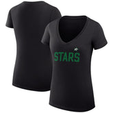 NHL Dallas Stars G-III 4Her by Carl Banks Women's Super-Slim Fit Lightweight Dot Print Team V-Neck T-Shirt