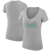 NHL Dallas Stars G-III 4Her by Carl Banks Women's Super-Slim Fit Lightweight Dot Print Team V-Neck T-Shirt