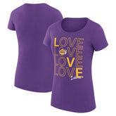 Los Angeles Lakers G-III 4Her by Carl Banks Women's Super-Slim Fit Lightweight Basketball Love T-Shirt