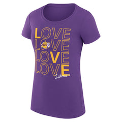 Los Angeles Lakers G-III 4Her by Carl Banks Women's Super-Slim Fit Lightweight Basketball Love T-Shirt