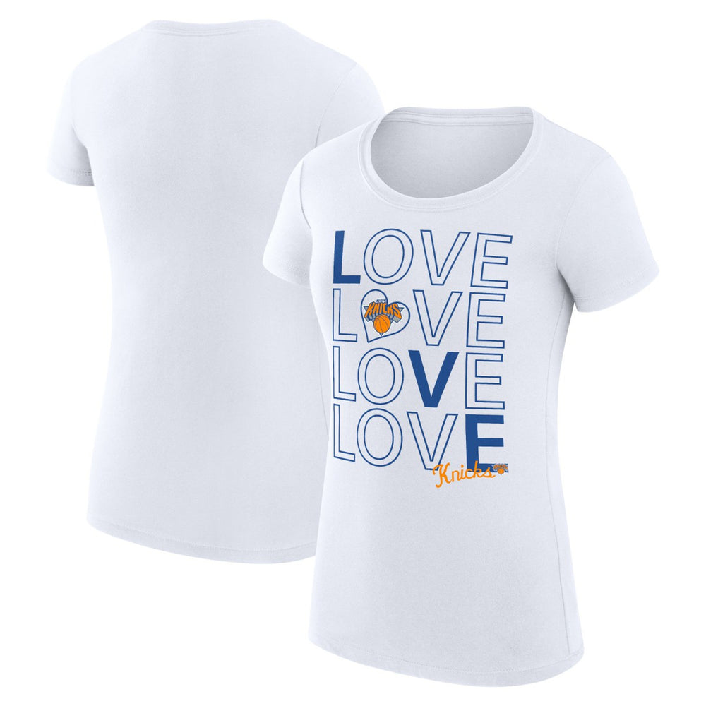 New York Knicks G-III 4Her by Carl Banks Women's Super-Slim Fit Lightweight Basketball Love T-Shirt
