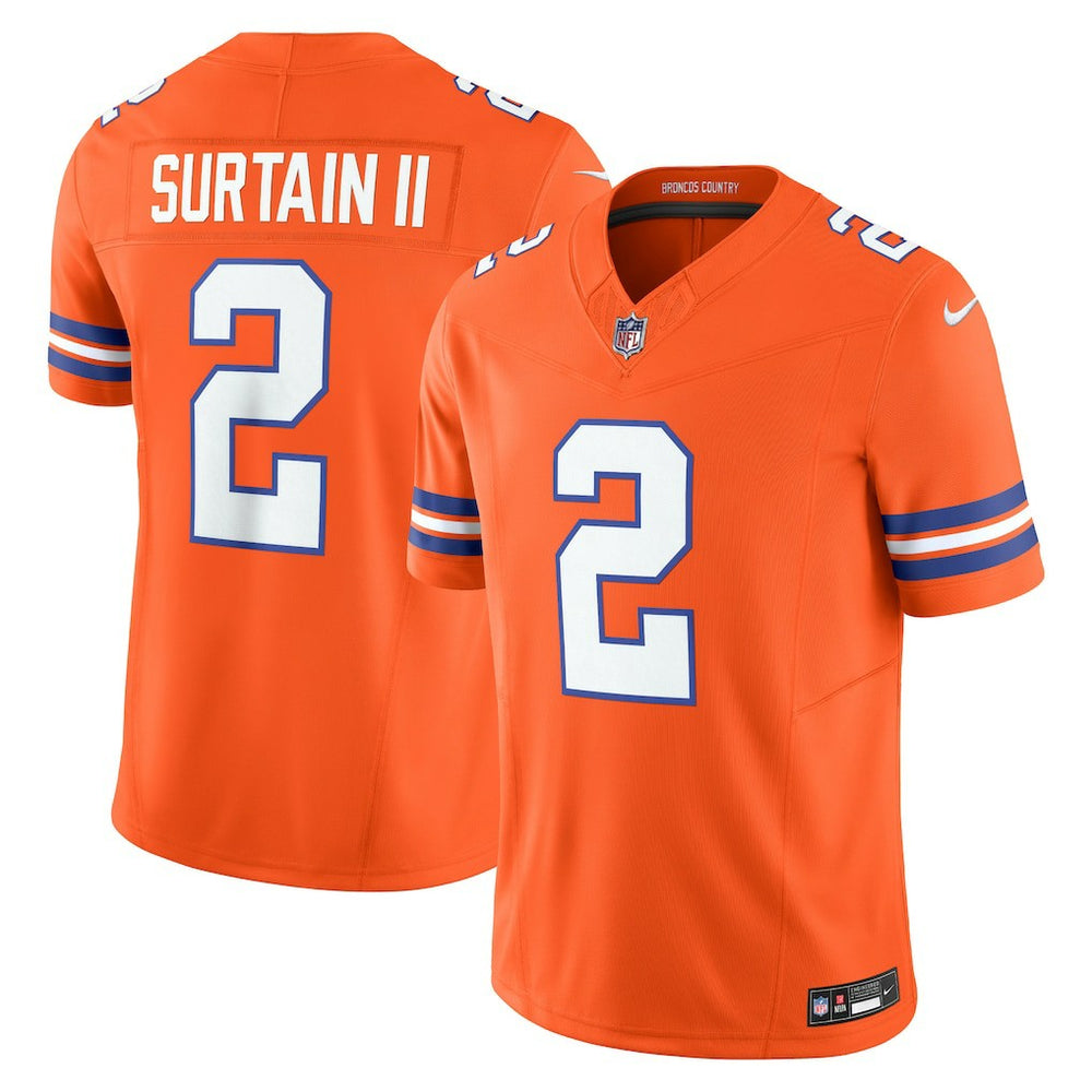 Patrick Surtain II Alternate Mile High Collection 1977 Throwback Vapor F.U.S.E. Limited Jersey - Denver Broncos Jerseys
