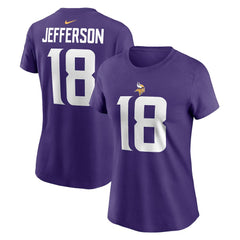 Justin Jefferson Women's Player Name & Number T-Shirt - Minnesota Vikings T-shirts