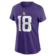 Justin Jefferson Women's Player Name & Number T-Shirt - Minnesota Vikings T-shirts