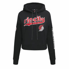 Portland Trail Blazers Pro Standard Women's 2023/24 City Edition Cropped Pullover Hoodie