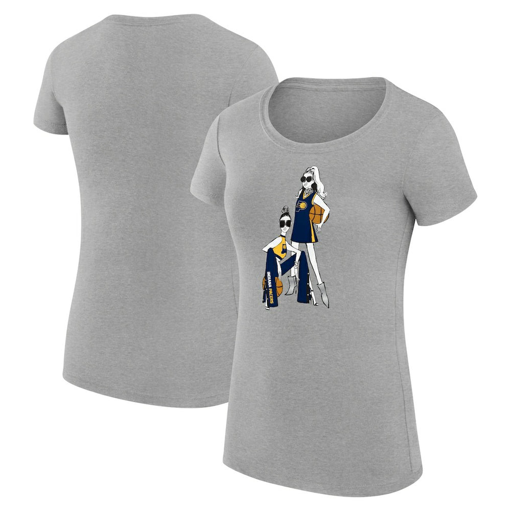 Indiana Pacers G-III 4Her by Carl Banks Women's Super-Slim Fit Lightweight Basketball Girls T-Shirt