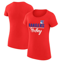 NHL New York Rangers G-III 4Her by Carl Banks Women's Super-Slim Fit Lightweight Team Sport T-Shirt