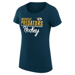 NHL Nashville Predators G-III 4Her by Carl Banks Women's Super-Slim Fit Lightweight Team Sport T-Shirt