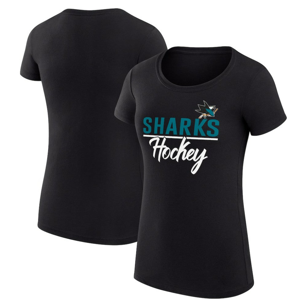 NHL San Jose Sharks G-III 4Her by Carl Banks Women's Super-Slim Fit Lightweight Team Sport T-Shirt
