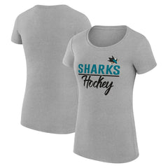 NHL San Jose Sharks G-III 4Her by Carl Banks Women's Super-Slim Fit Lightweight Team Sport T-Shirt