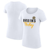 NHL Boston Bruins G-III 4Her by Carl Banks Women's Super-Slim Fit Lightweight Team Sport T-Shirt