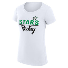 NHL Dallas Stars G-III 4Her by Carl Banks Women's Super-Slim Fit Lightweight Team Sport T-Shirt