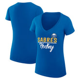 NHL Buffalo Sabres G-III 4Her by Carl Banks Women's Super-Slim Fit Lightweight Team Sport V-Neck T-Shirt