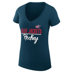 NHL Columbus Blue Jackets G-III 4Her by Carl Banks Women's Super-Slim Fit Lightweight Graphic T-Shirt