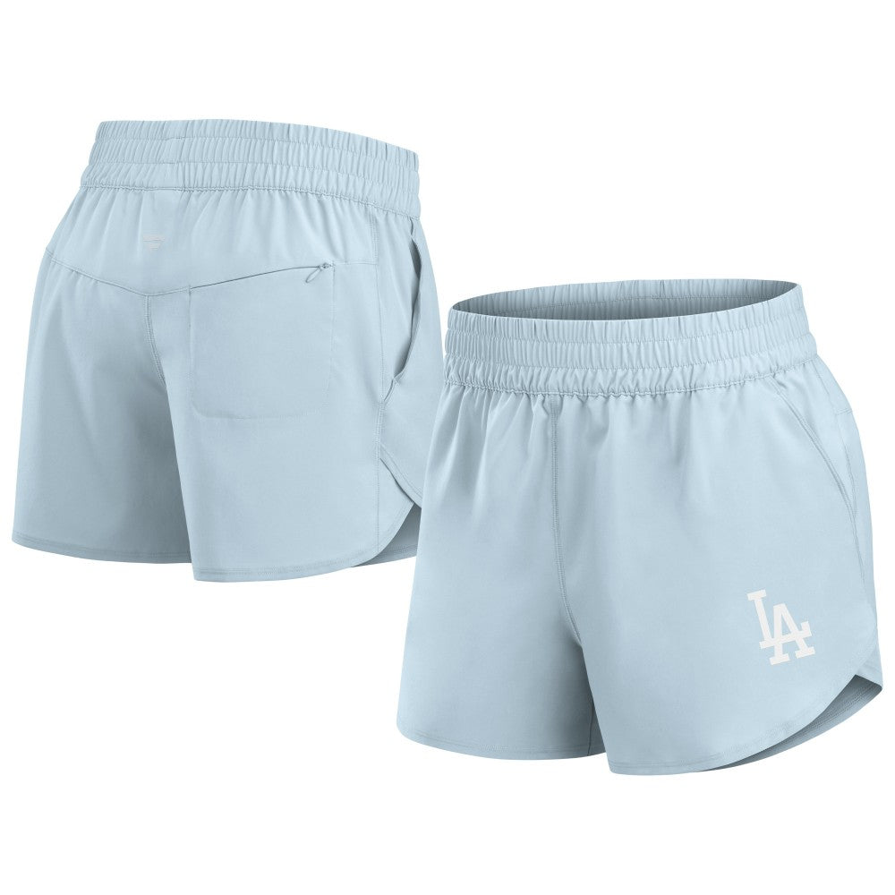 Light Blue Los Angeles Dodgers Fanatics Women's Studio Woven Vibe Shorts