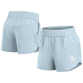 Light Blue Los Angeles Dodgers Fanatics Women's Studio Woven Vibe Shorts
