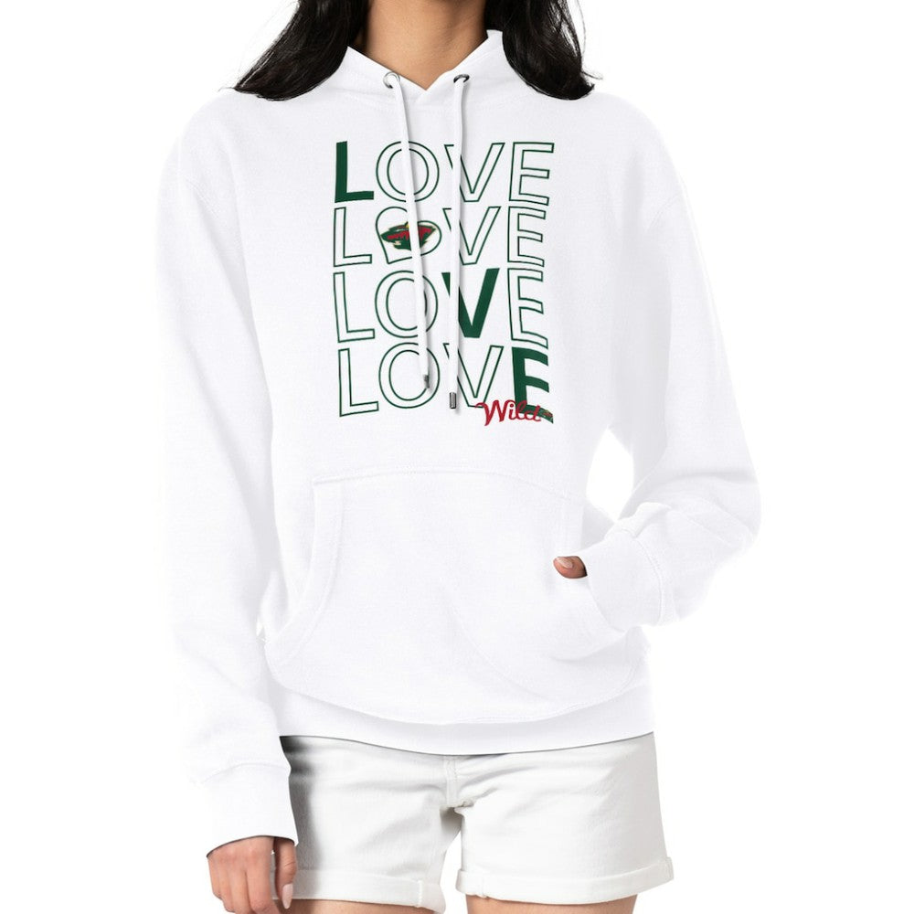 NHL Minnesota Wild G-III 4Her by Carl Banks Women's Hockey Love Fleece Pullover Hoodie
