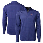 Cutter & Buck Virtue Eco Pique Micro Stripe Recycled Quarter-Zip Pullover Top - Buffalo Bills Pullover